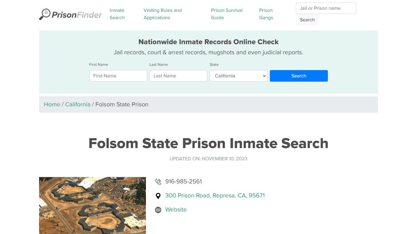 Folsom State Prison Inmate Search – %authority% Offender Lookup